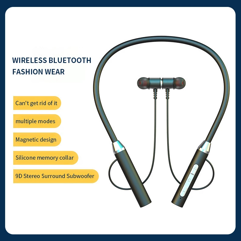Magnetic Neckband Sports Earphones - Fone Bluetooth 5.0 Nackenbügel-Ohrhörer, Stereo-Sport-Headset, wasserdichte