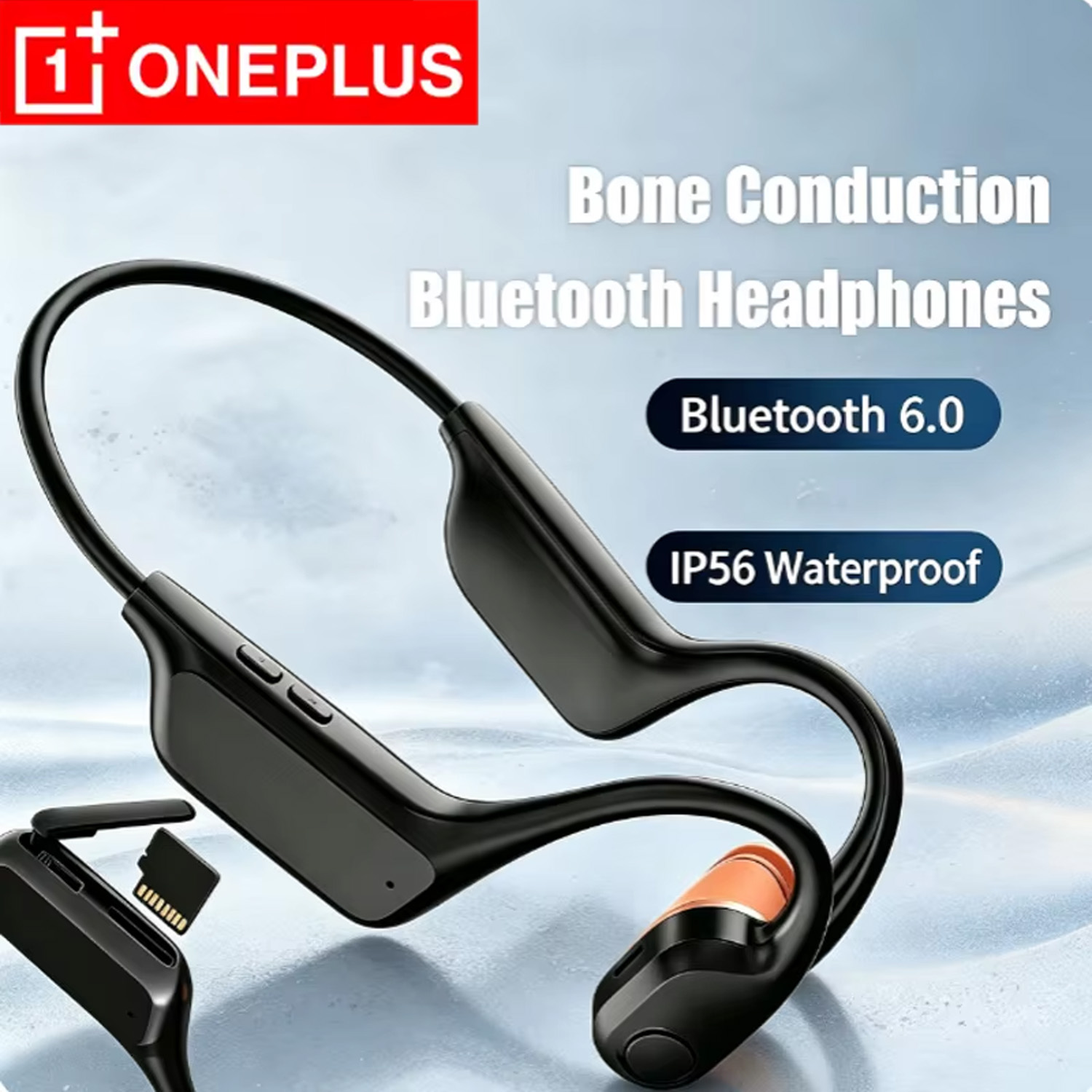Bone Conduction Running Headphones - OnePlus Open-Ear-Kopfhörer mit Knochenschallübertragung und Bluetooth,