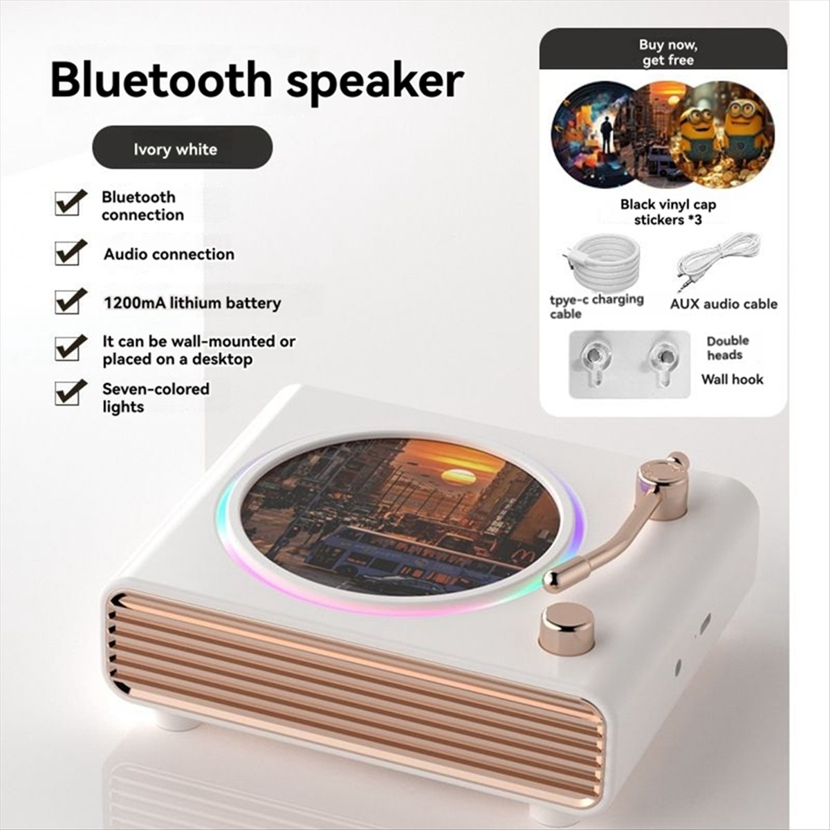 *X07A Tragbarer weißer Retro-B – Speakers Bewertung und Preis