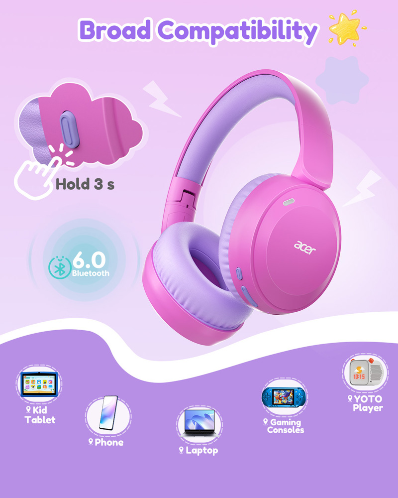 Acer OHR668 Kinder-Bluetooth-6 – Anc Wireless Over Ear Headphones Bewertung und Preis