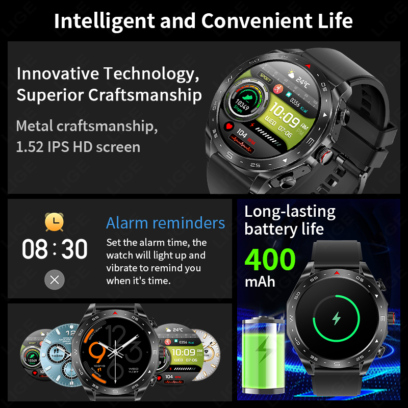 LIGE TWS 2-in-1 Smartwatch mit – Sleep Mask Headphones Bluetooth Bewertung und Preis
