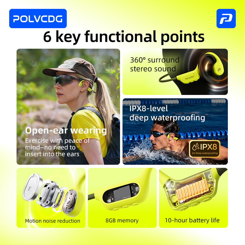 POLVCDG 8G Speicher Knochenlei – Bone Conduction Running Headphones Bewertung und Preis